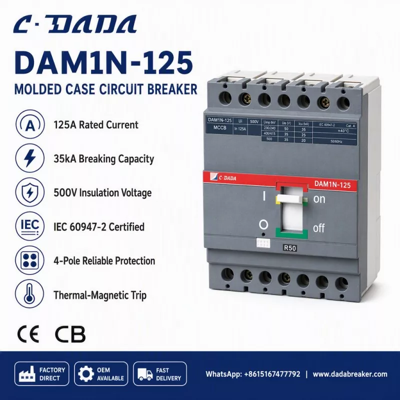 ఉప-పంపిణీ సమగ్రతను నిర్ధారించడం: C·DADA DAM1N-125 MCCB సొల్యూషన్
