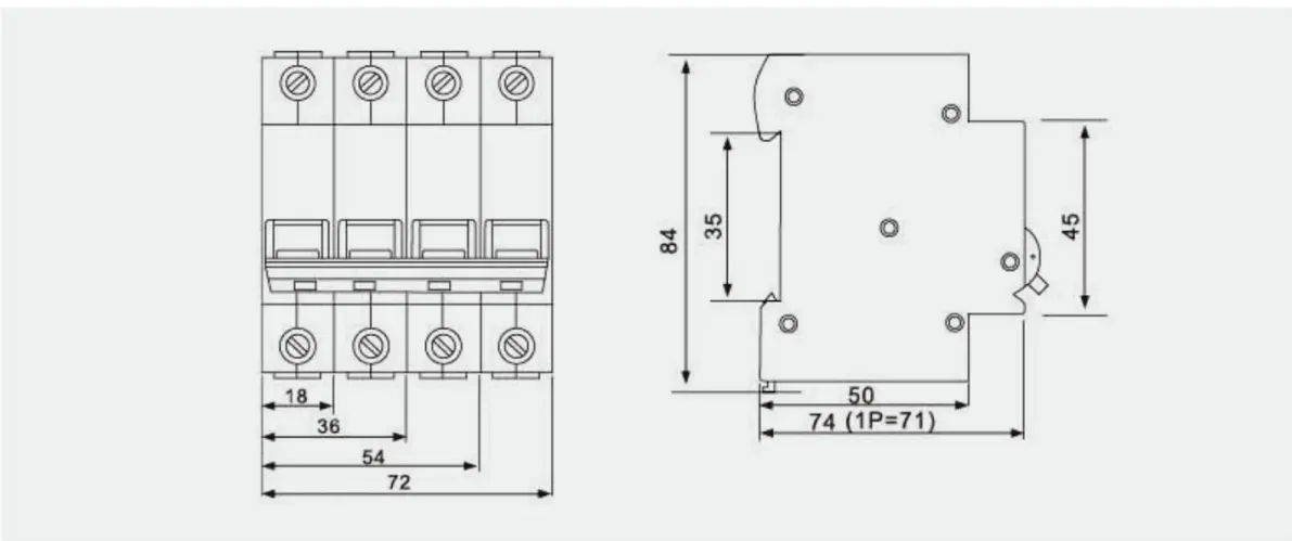 1P 6kA AC Miniature Circuit Breaker